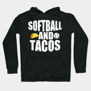 Softball And Tacos Funny Novelty Hoodie